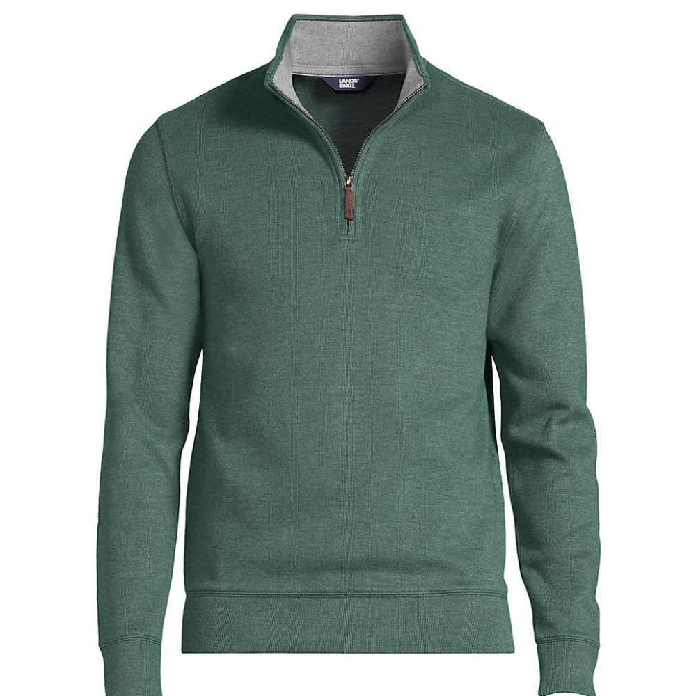 NWOT-Men's XXL Lands End Long Sleeve Pullover- Hunter Green
